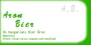 aron bier business card